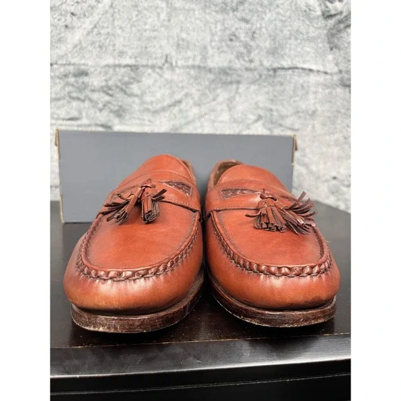 Allen‎ Edmonds Maxfield Shoes Mens Size 10.5 Brown Tassel Loafers Leather USA